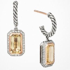 David Yurman Novella Citrine Drop Earrings